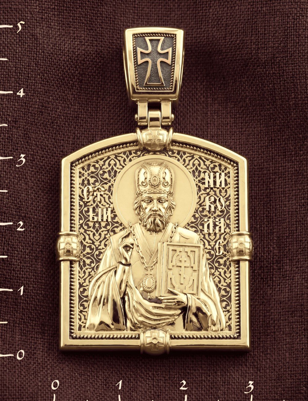 Образок из лимонного золота 585 пробы