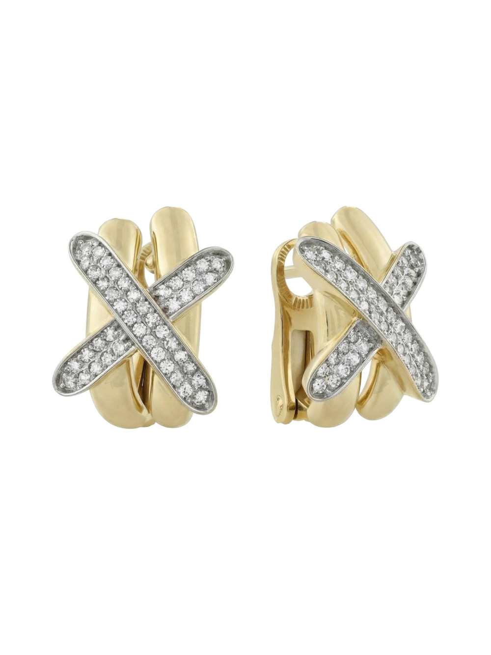 Серьги из лимонного золота c бриллиантами