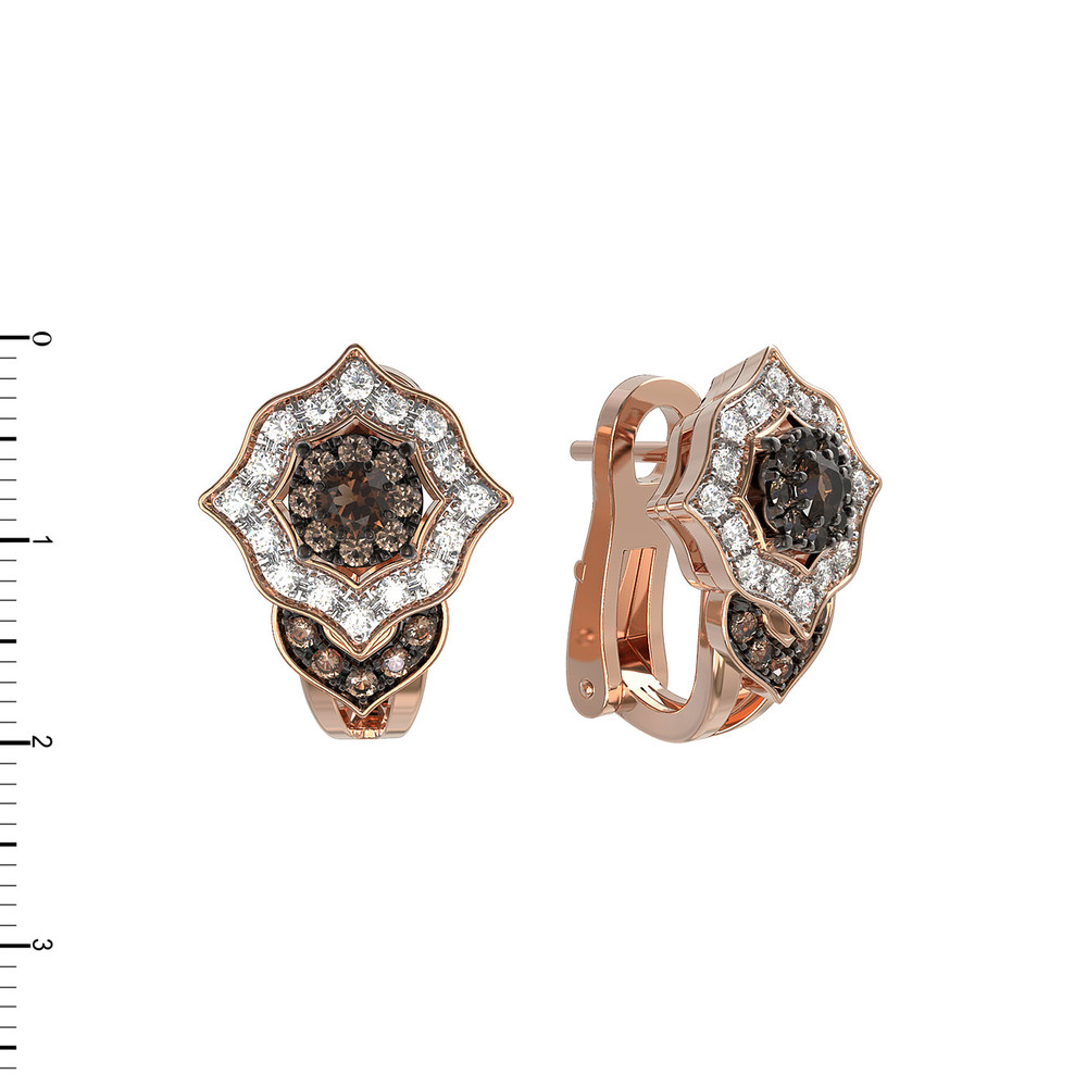 Серьги из золота c бриллиантами