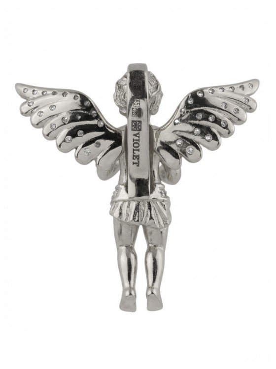 Подвеска из белого золота c фианитом