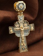 Крест из лимонного золота 585 пробы