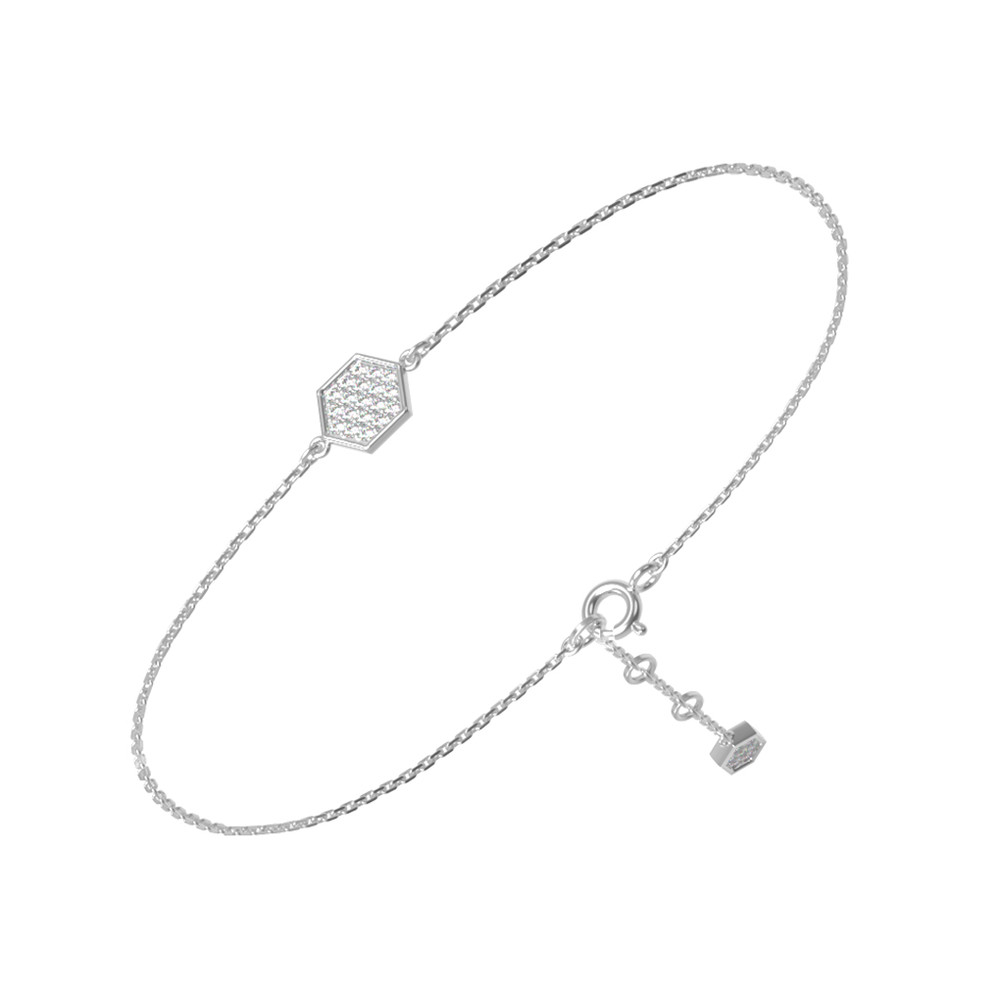 Браслет из белого золота c бриллиантами