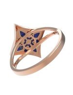 Кольцо из золота 585 пробы c лазуритом