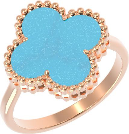 Кольцо из золота c бирюзой