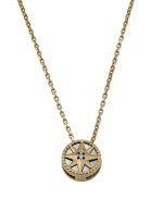 Колье из золота 585 пробы c бриллиантами и перламутром
