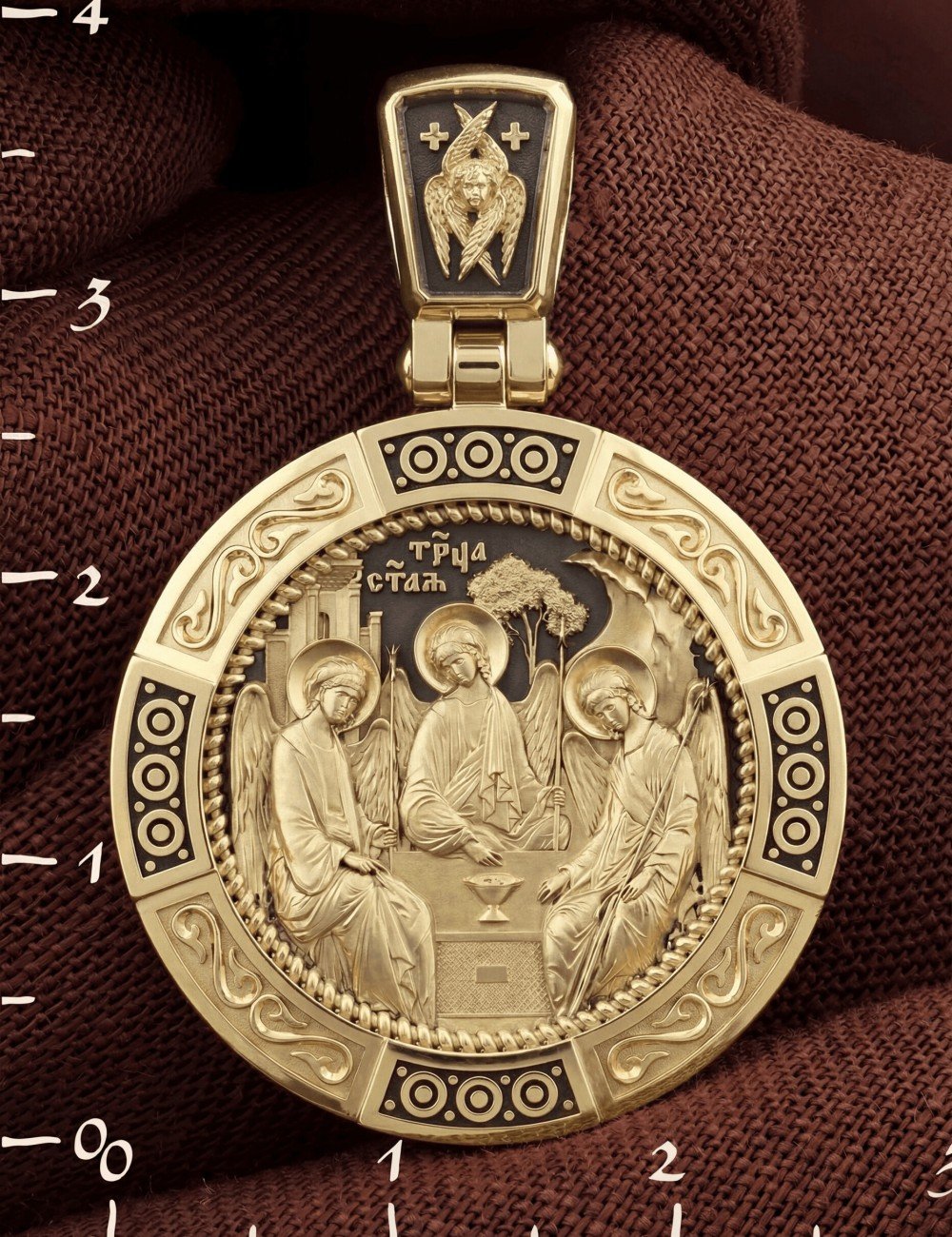Образок из лимонного золота 585 пробы