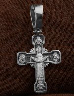 Крест из белого золота 585 пробы