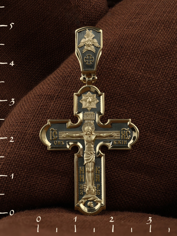 Крест из лимонного золота