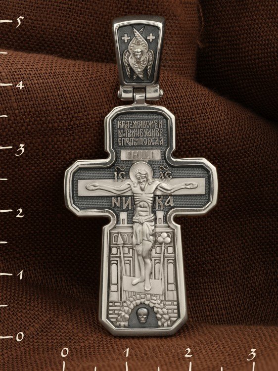 Крест из белого золота