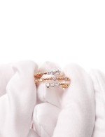 Кольцо из золота 585 пробы c бриллиантами