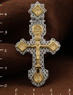 Крест из белого золота 585 пробы