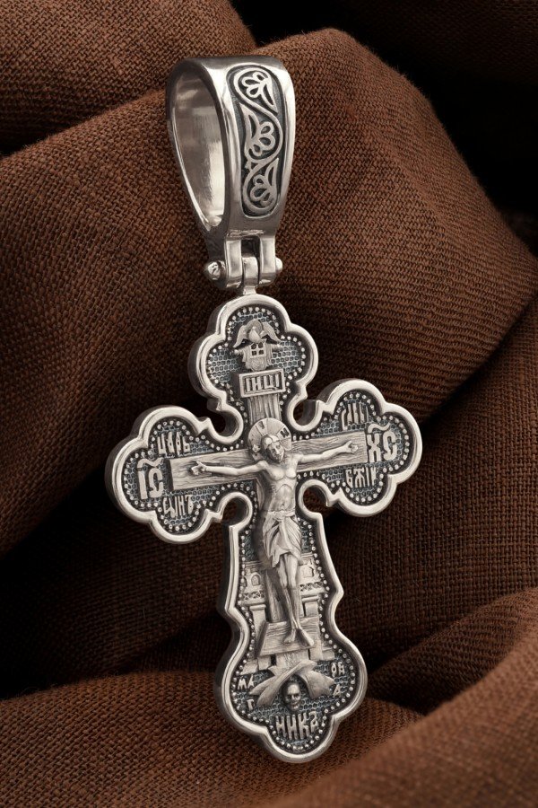 Крест из белого золота