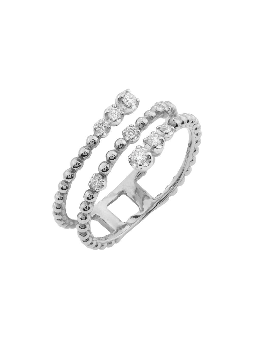 Кольцо из белого золота c бриллиантами