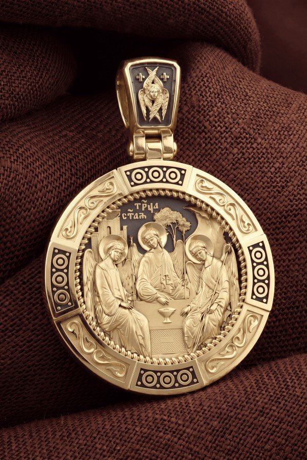 Образок из лимонного золота 585 пробы