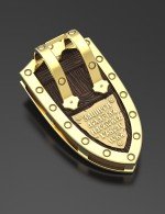 Образок из лимонного золота 585 пробы c эбеновым деревом