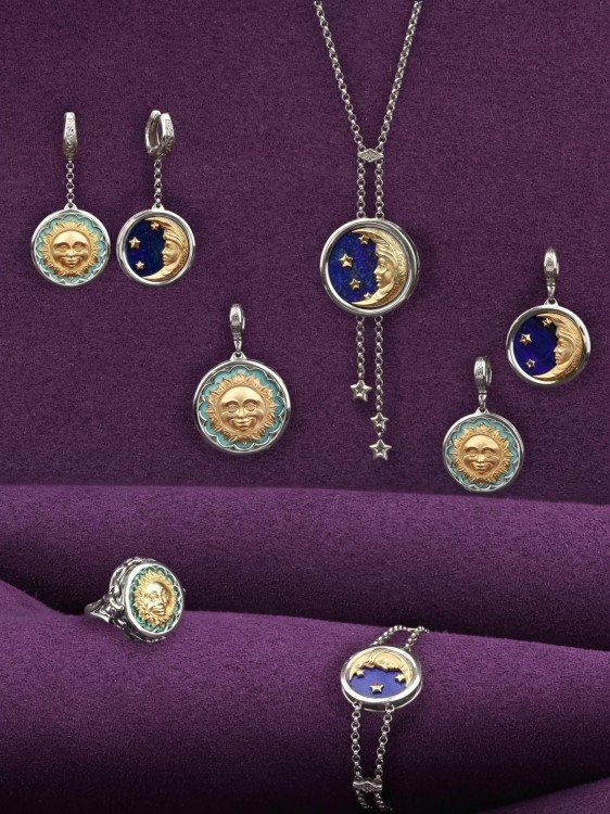 Подвеска из белого золота c лазуритом