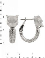 Серьги из белого золота 585 пробы c бриллиантами