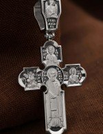 Крест из белого золота 585 пробы