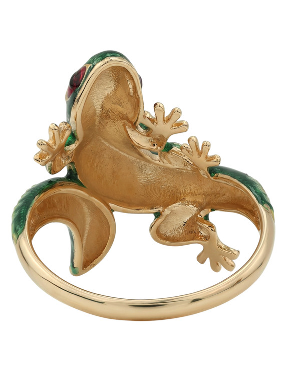 Кольцо из золота c эмаль