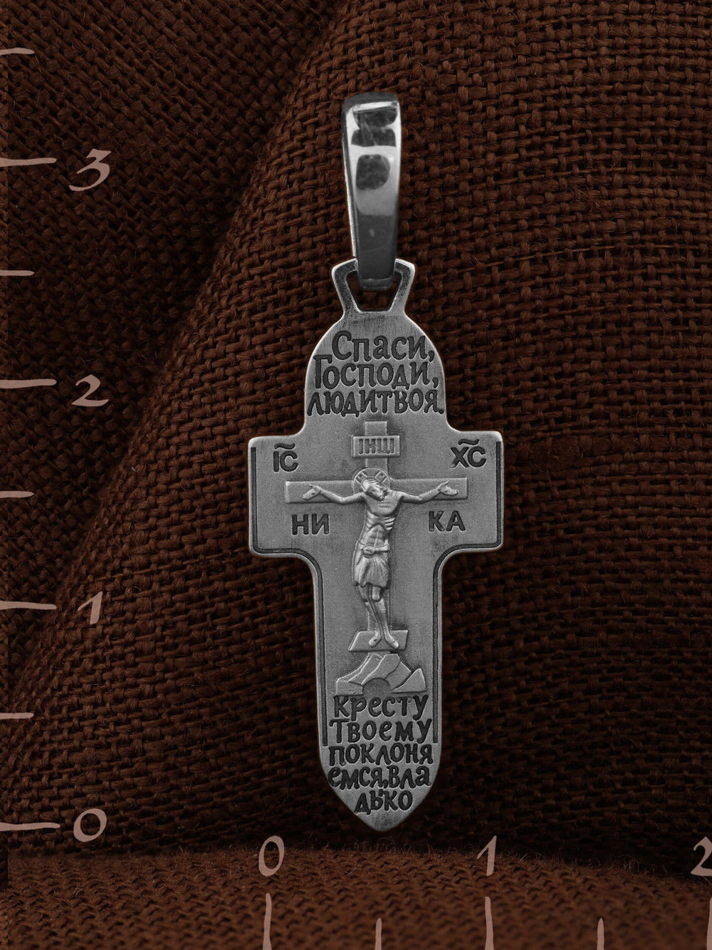 Крест из белого золота