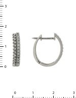 Серьги из белого золота 585 пробы c бриллиантами