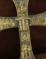 Крест из лимонного золота 585 пробы