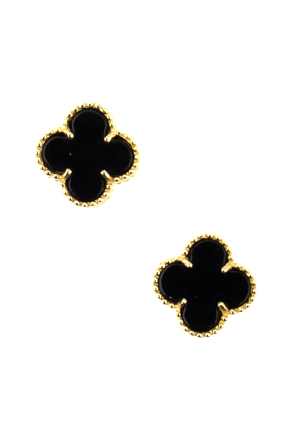 Серьги из лимонного золота c ониксом