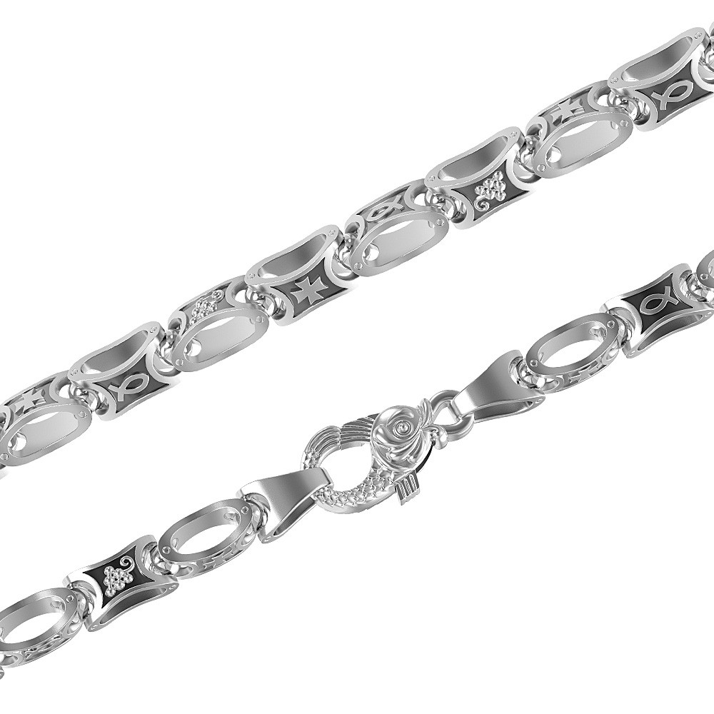 Цепь из белого золота