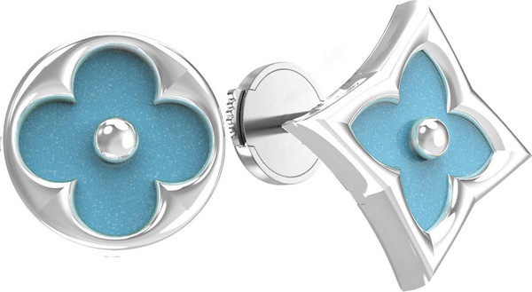 Серьги из белого золота c бирюзой