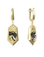 Серьги из лимонного золота 585 пробы