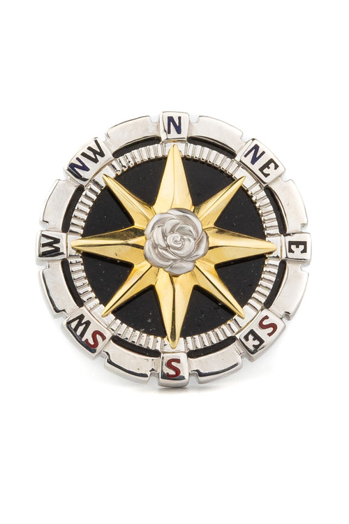 Кольцо из белого золота c эмаль и ониксом