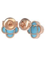 Серьги из золота 585 пробы c бирюзой