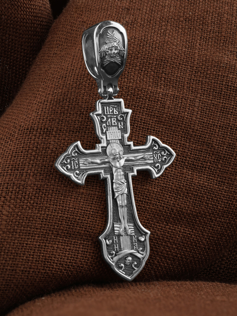 Крест из белого золота