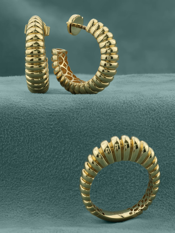 Серьги из лимонного золота