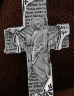 Крест из белого золота 585 пробы