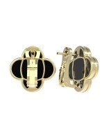 Серьги из лимонного золота 585 пробы c ониксом