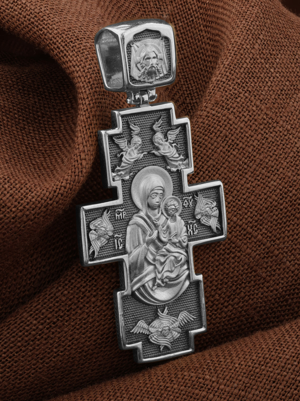 Крест из белого золота