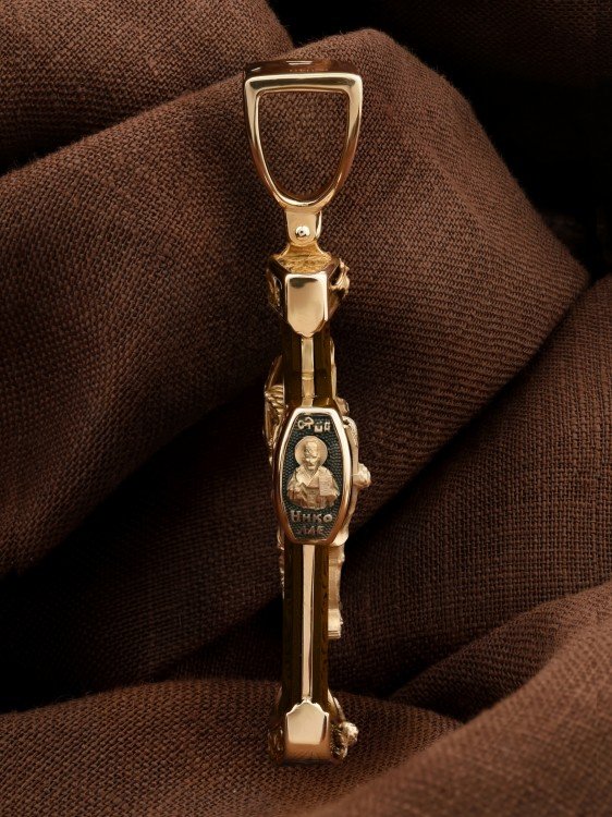 Крест из золота c эбеновым деревом