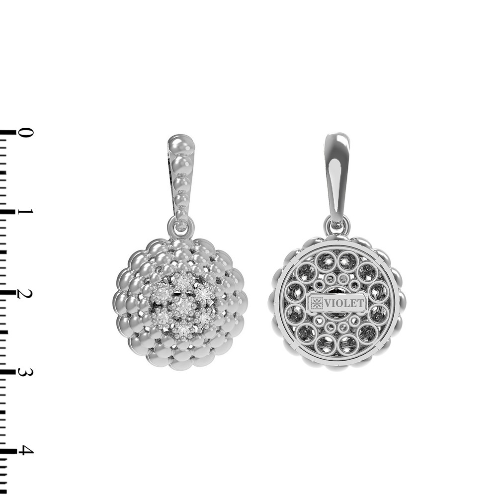 Подвеска из белого золота c бриллиантами