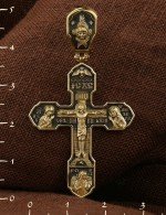 Крест из лимонного золота 585 пробы