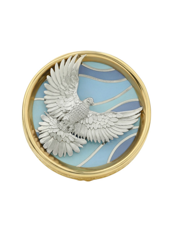 Кольцо из лимонного золота c эмаль