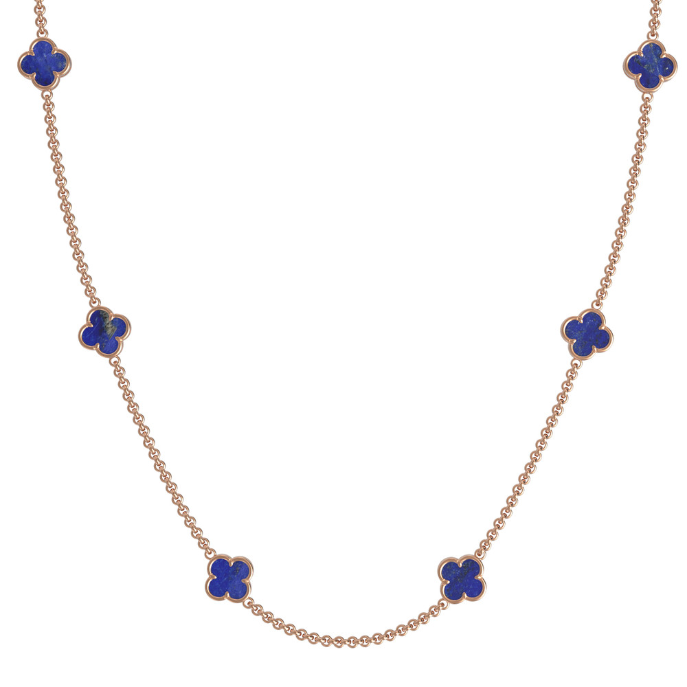 Колье из золота c лазуритом