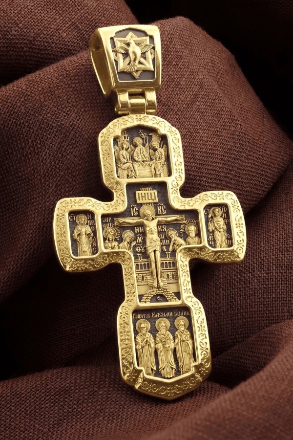 Крест из лимонного золота