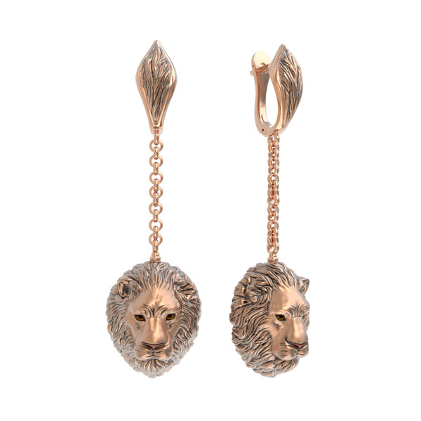 Серьги из золота c эмаль