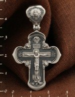 Крест из белого золота 585 пробы