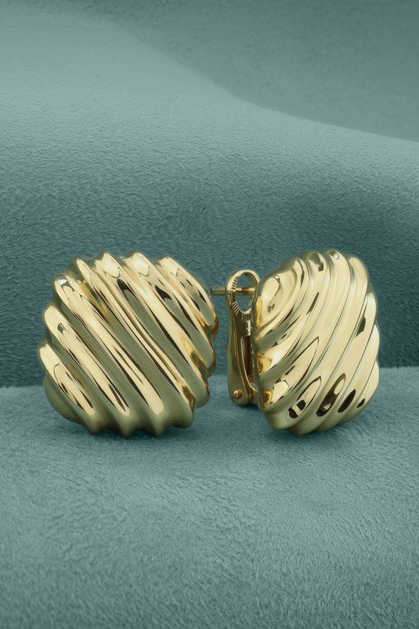 Серьги из лимонного золота 585 пробы