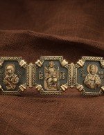 Браслет из золота 585 пробы c шнурком