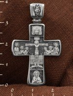 Крест из белого золота 585 пробы