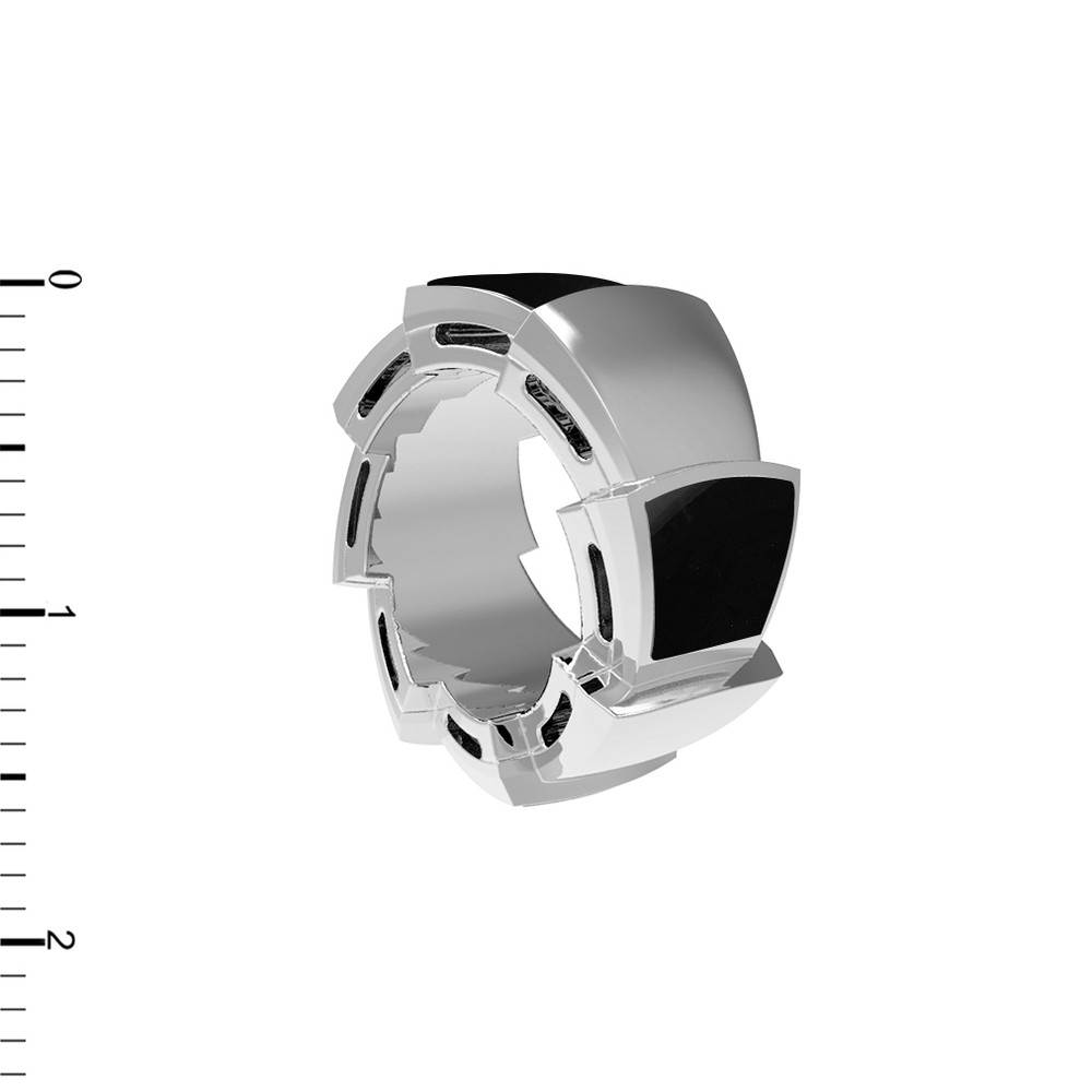 Подвеска из белого золота c ониксом