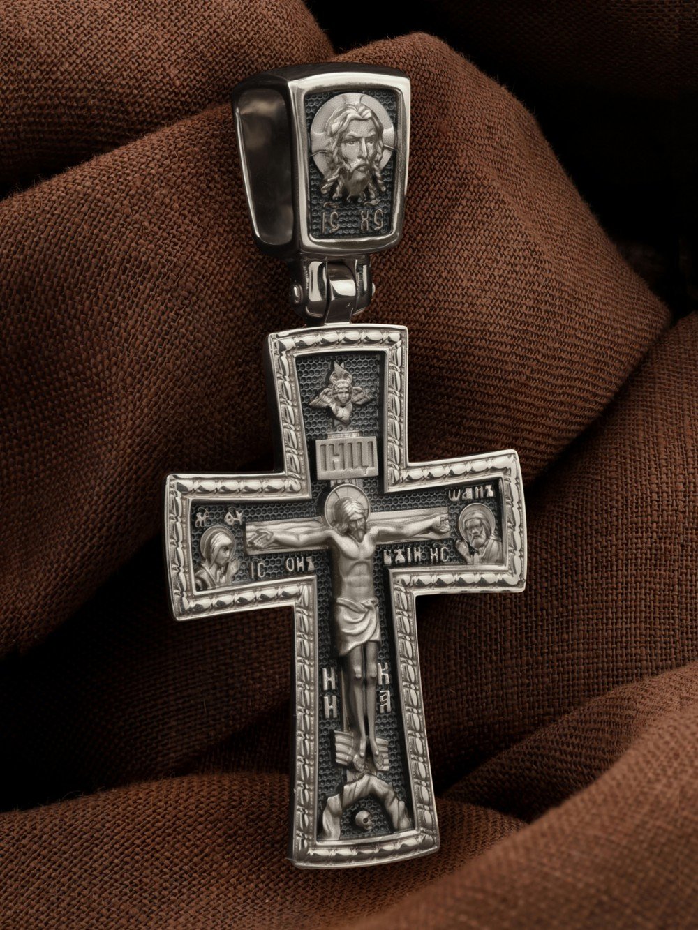 Крест из белого золота